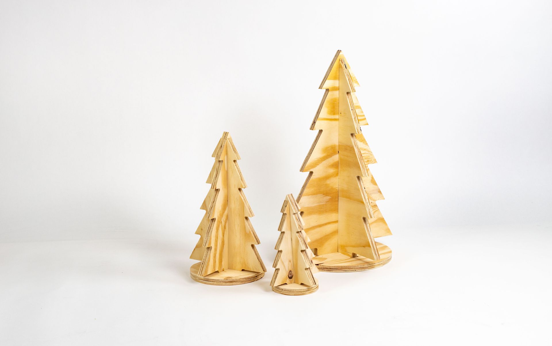 Wooden Christmas Trees Made With Cnc Machine