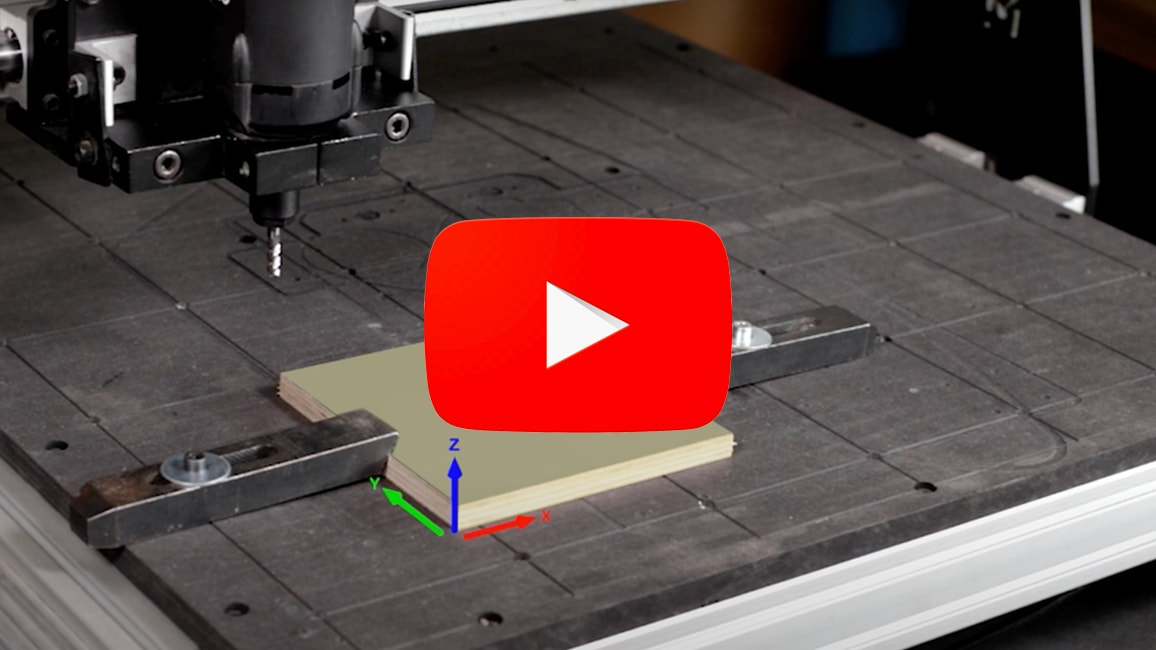 A CNC milling machine with fixed stock