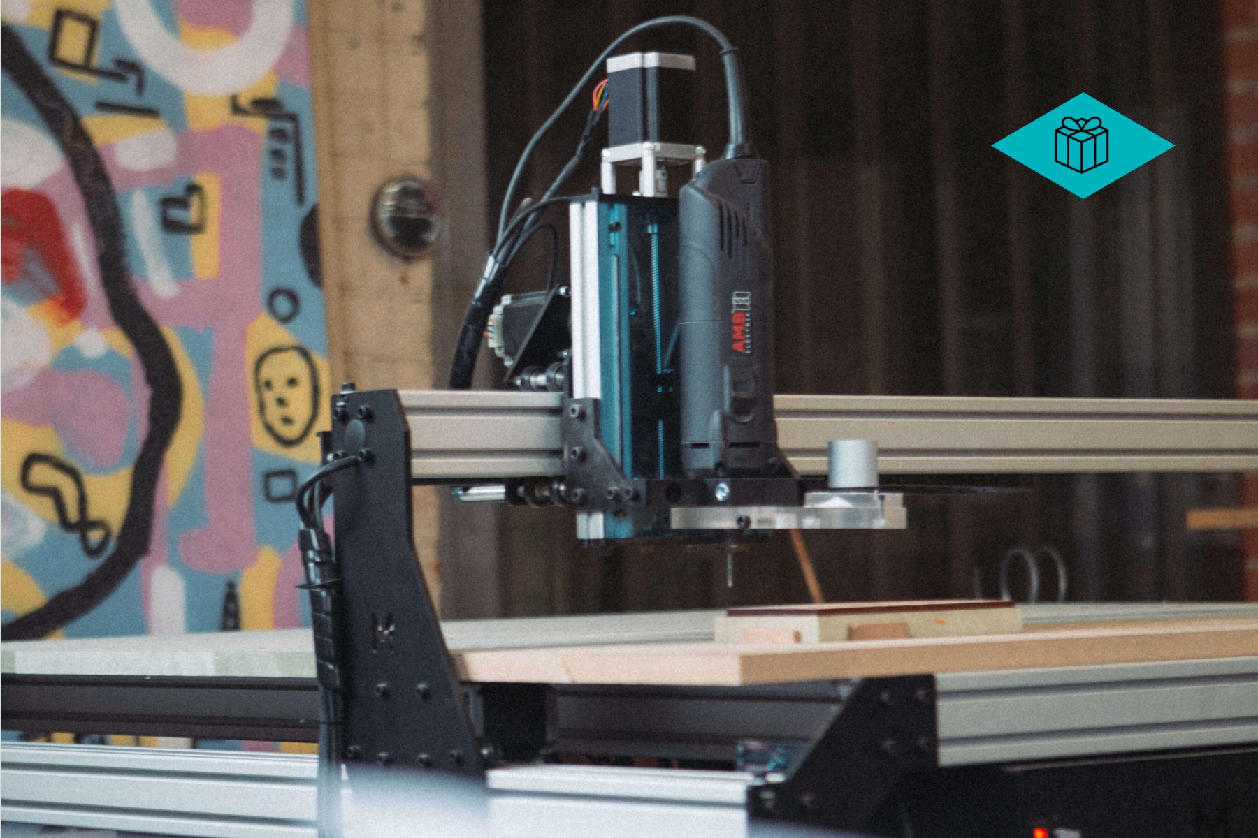 Evo CNC milling machine with gift icon