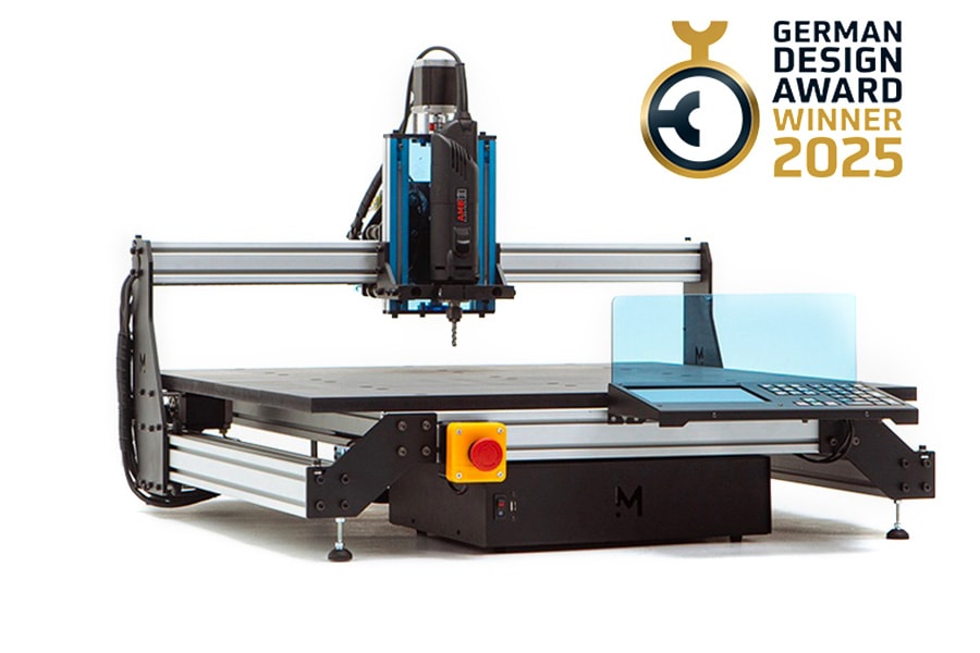 Evo CNC machine with the logo of the Germand Design Award