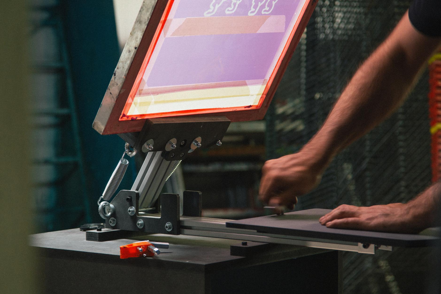 General manipulation of Mekanika screen printing press