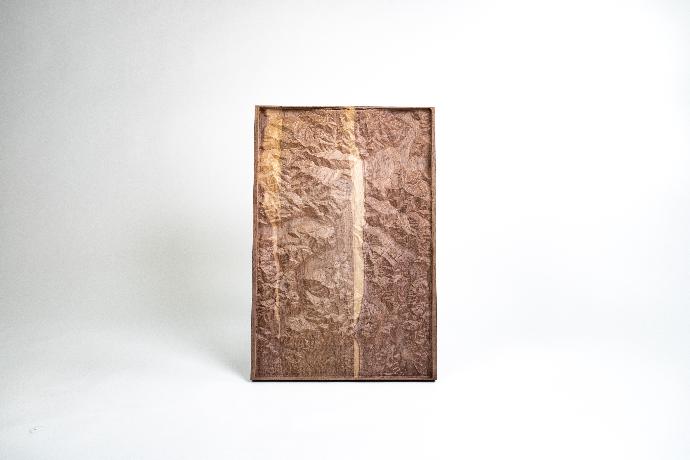 3D topographical map milled with a CNC machine 3D topographical map milled with a CNC machine