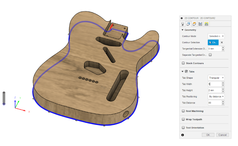 Fusion360 - CNC contour selection