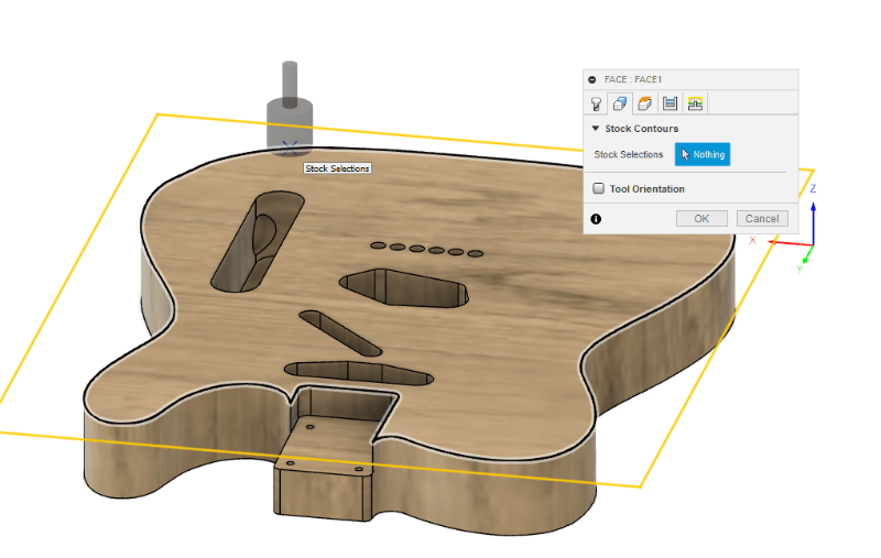 Face CNC milling operation