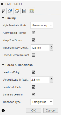 Smooth to straight line parameter