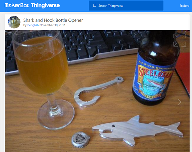 shark hook bottle opener CNC files project