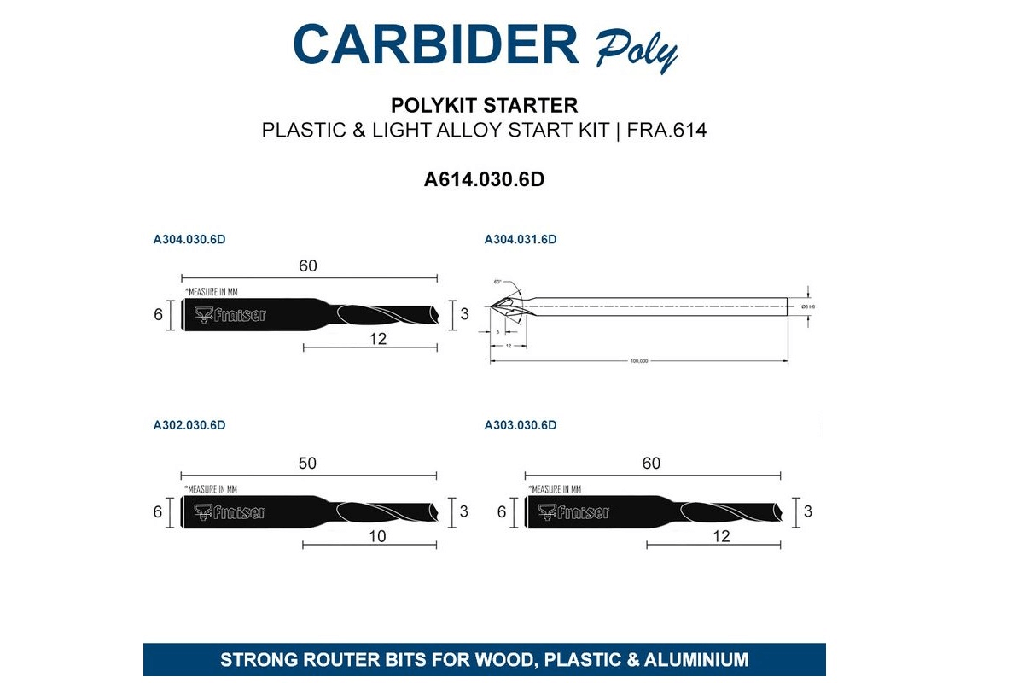 End Mills - Poly Kit 3mm